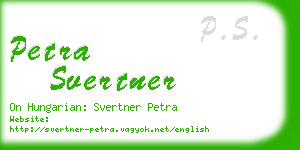 petra svertner business card